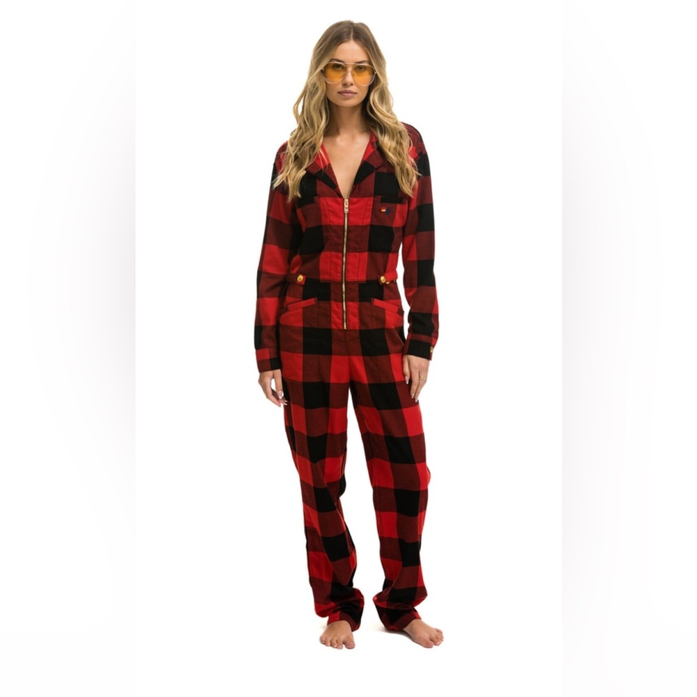 Aviator Nation UNISEX PLAID FLIGHT SUIT - BUFFALO PLAID
Size S